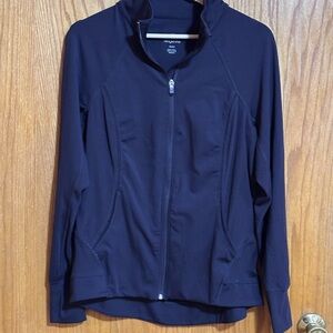 Tangerine Women's dark purple zip up athletic SZ medium